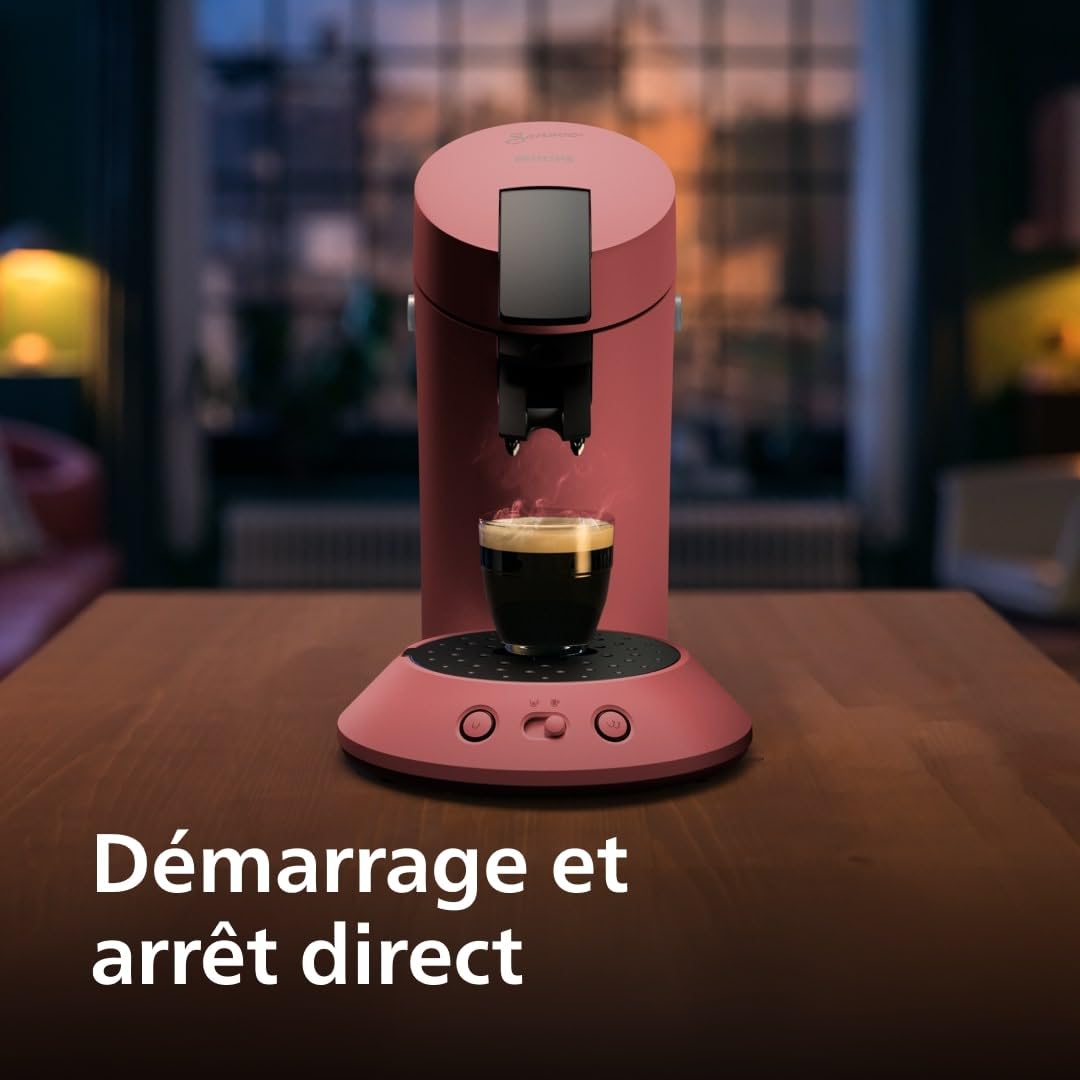Machine à Café Senseo Original Plus – Rouge Tendre, Intensité Réglable, CSA210/35