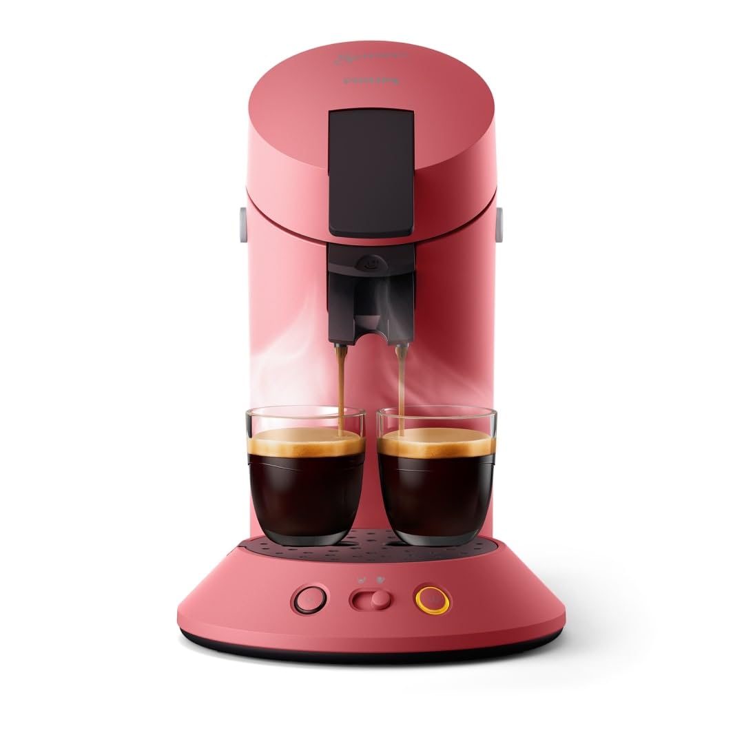 Machine à Café Senseo Original Plus – Rouge Tendre, Intensité Réglable, CSA210/35