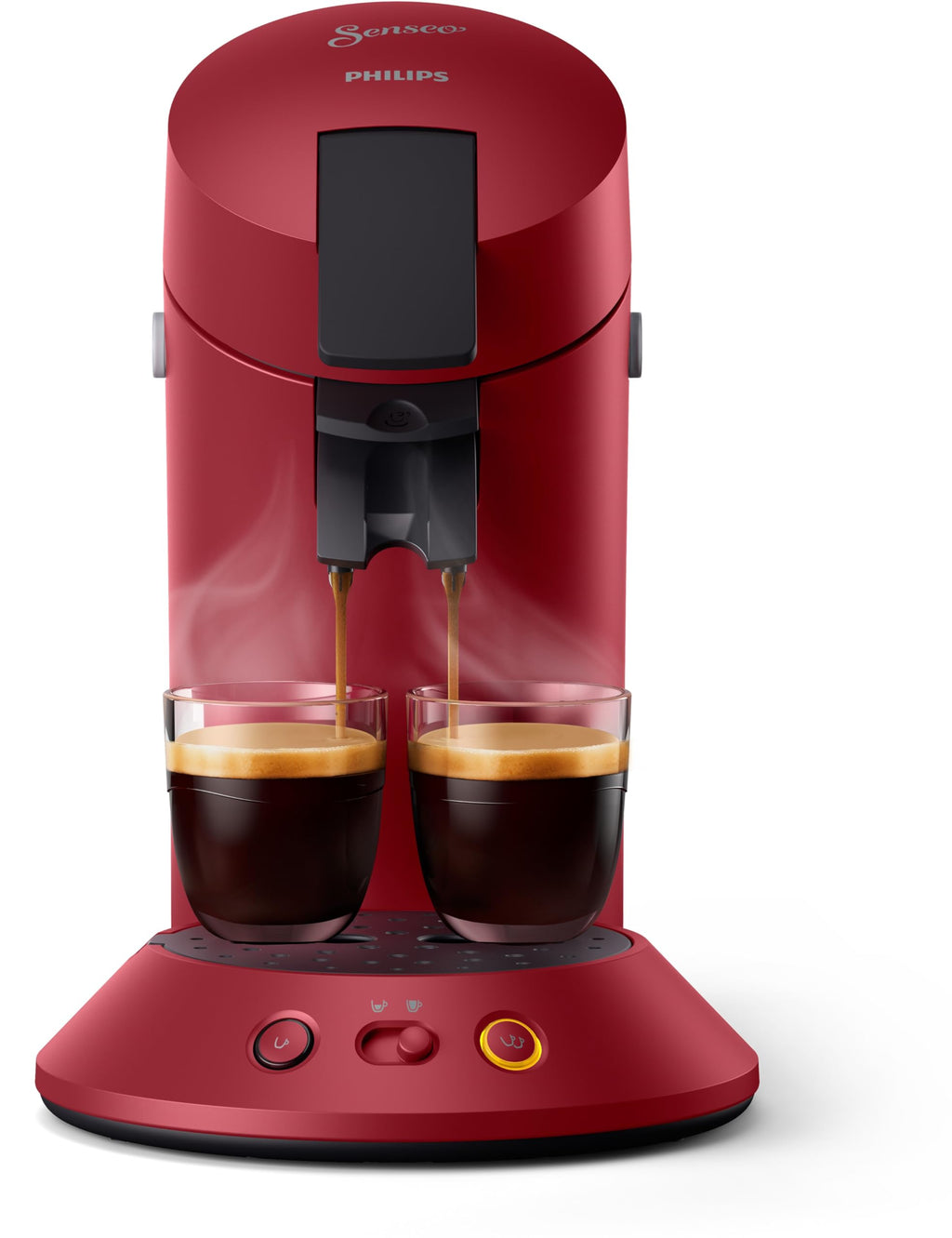 Machine à Café Senseo Original Plus – Rouge, Booster d'Arômes, CSA210/91