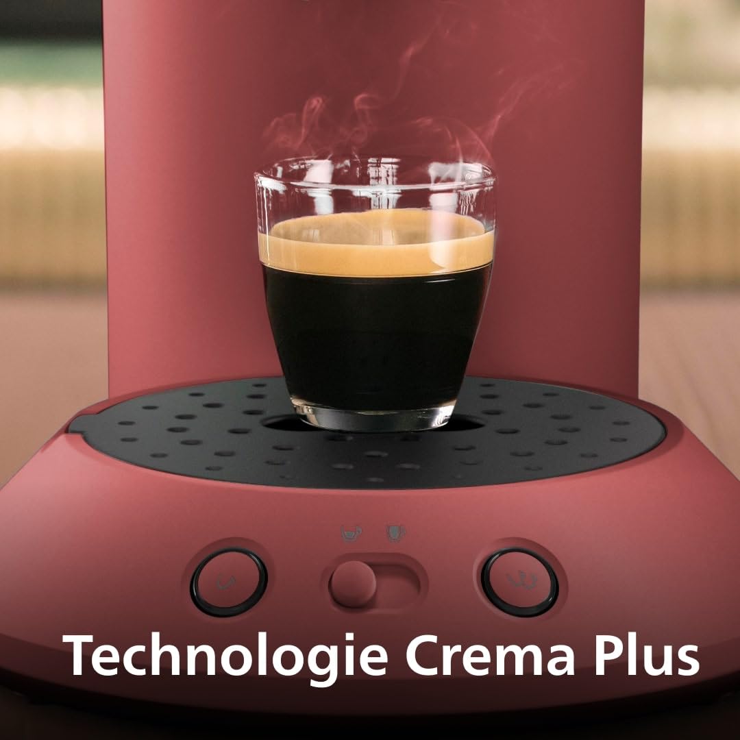 Machine à Café Senseo Original Plus – Rouge Tendre, Intensité Réglable, CSA210/35