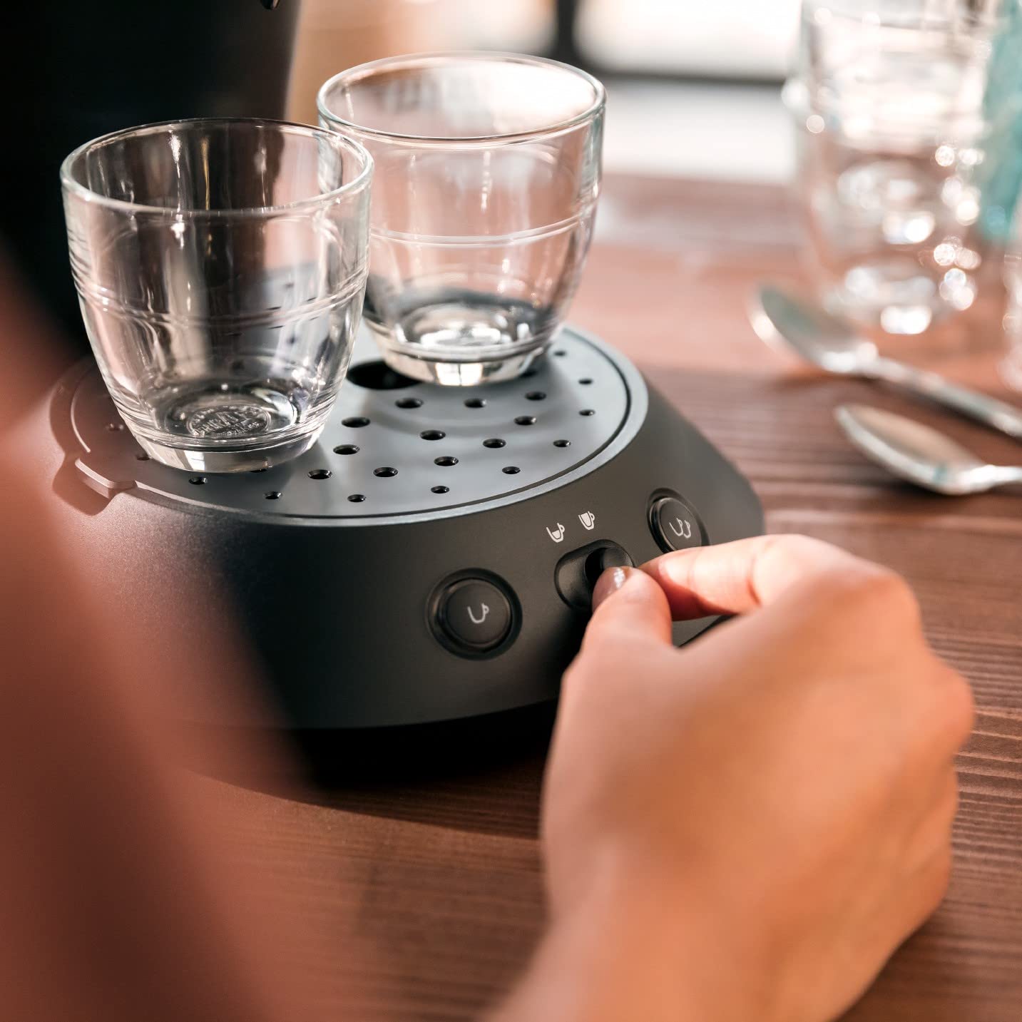 Machine à Café Senseo – Noir Piano, Sélection d'Intensité, CSA210/22