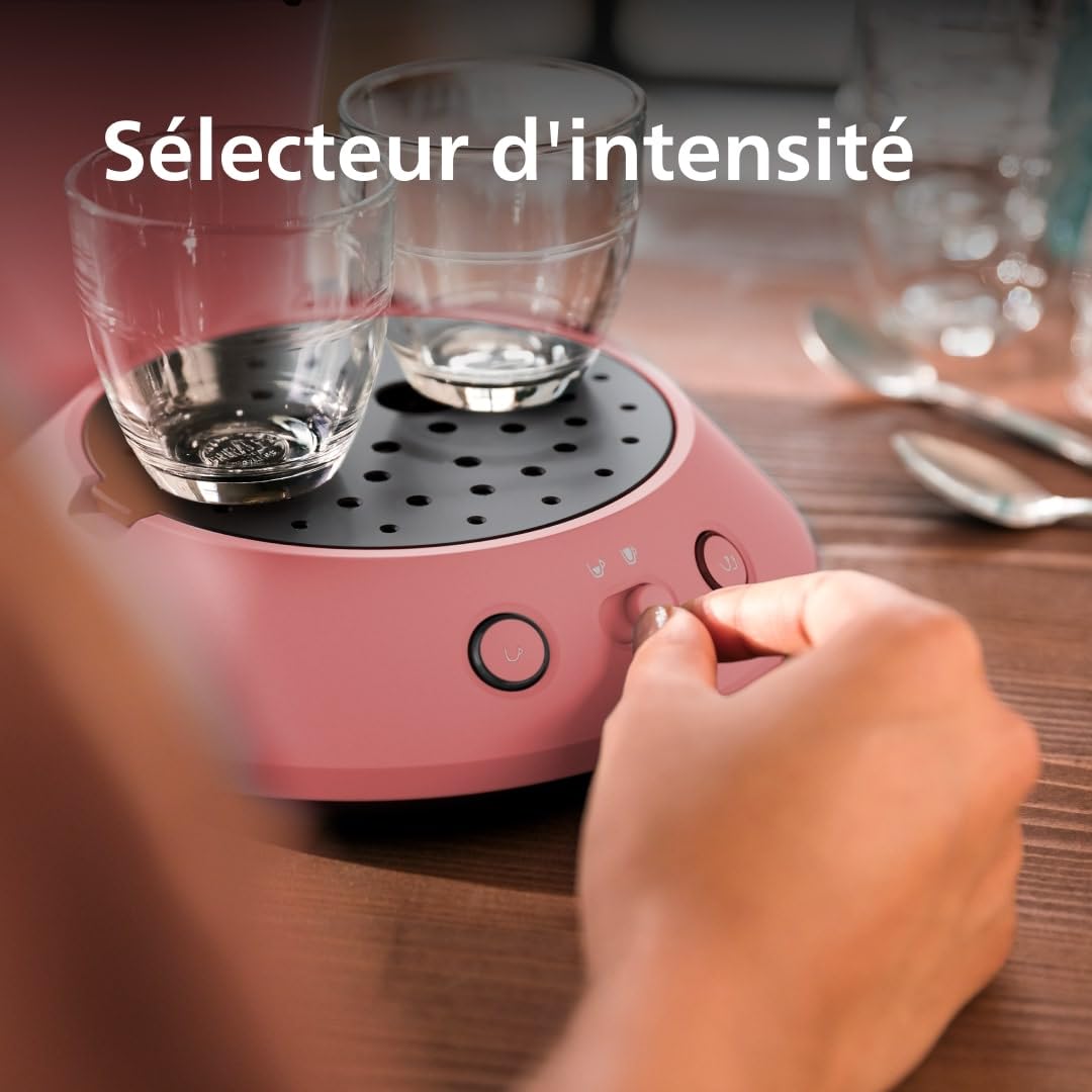 Machine à Café Senseo Original Plus – Rouge Tendre, Intensité Réglable, CSA210/35