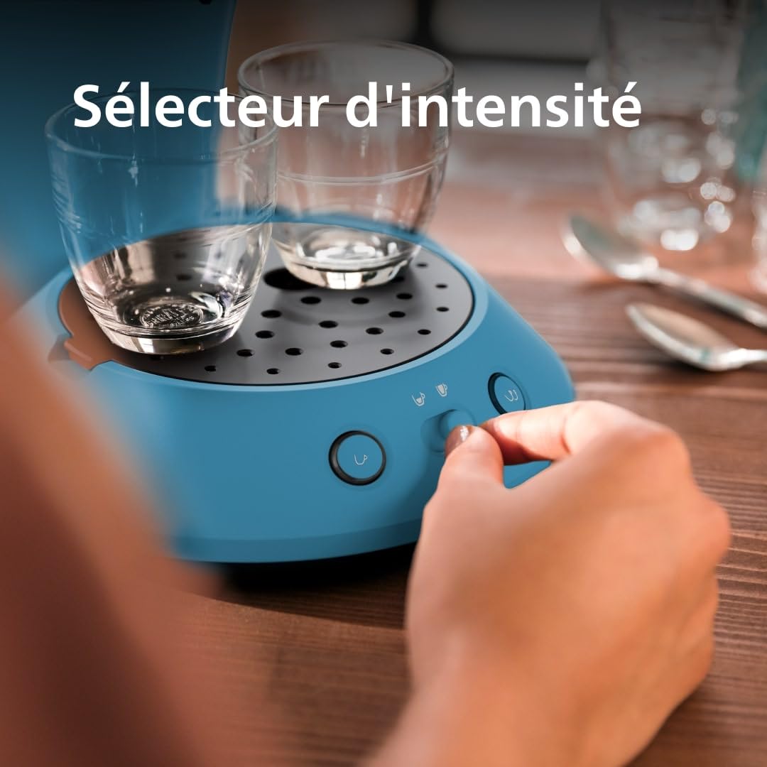 Machine à Café Senseo Original Plus – Bleu Paon, Intensité Réglable, CSA210/00