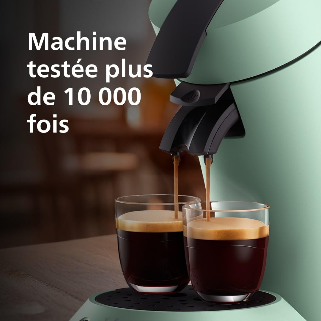 Machine à Café Senseo Original Plus – Vert Désert, Intensité Réglable, CSA210/80