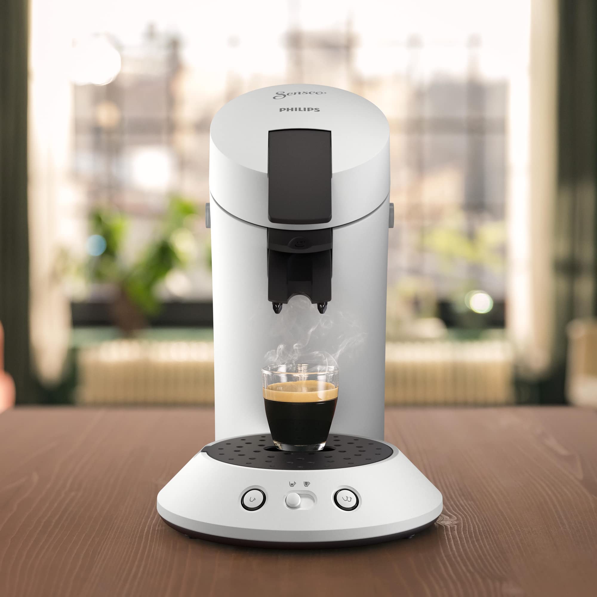 Machine à Café Senseo Original Plus – Blanc, Sélecteur de Puissance, CSA210/10