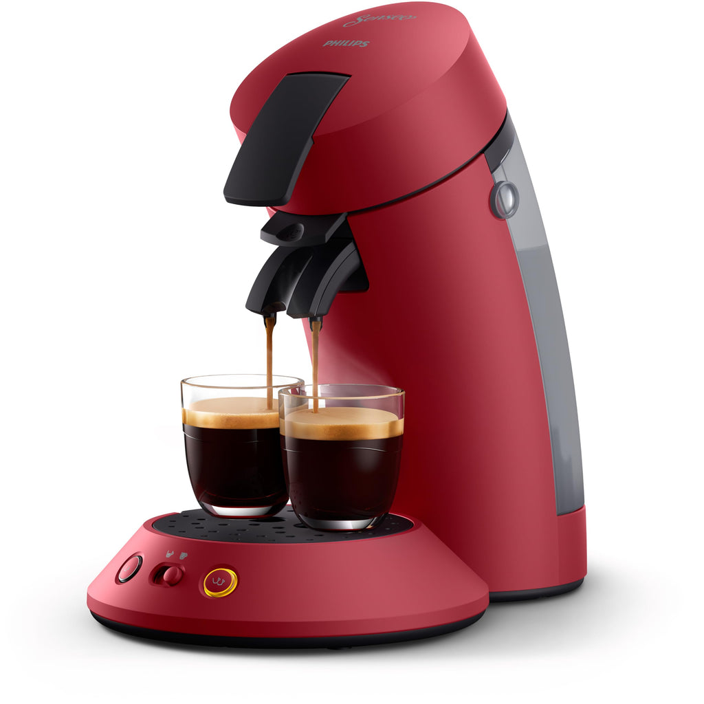 Machine à Café Senseo Original Plus – Rouge, Booster d'Arômes, CSA210/91