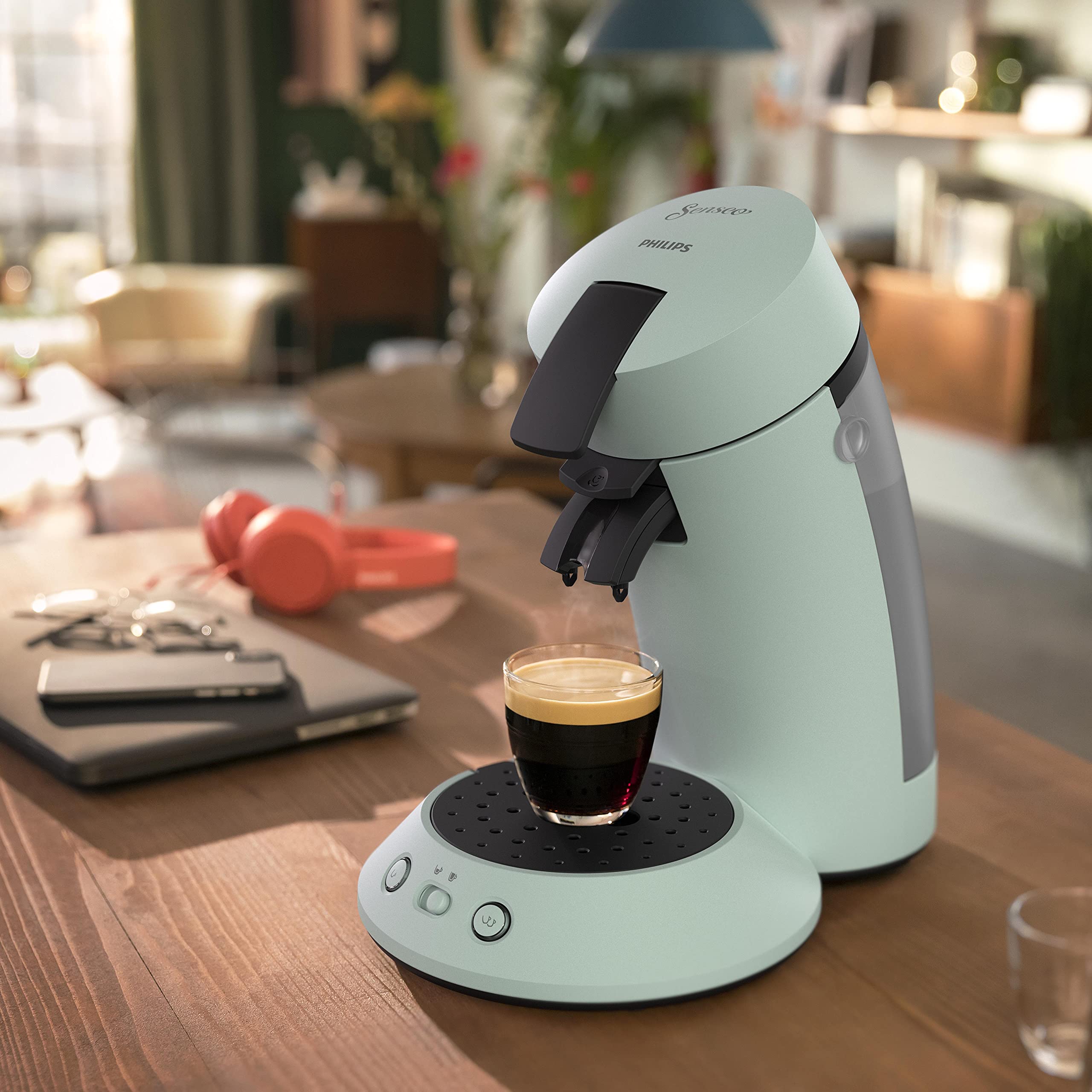 Machine à Café Senseo Original+ – Menthe Pâle, Fonction Crema Plus, CSA210/21