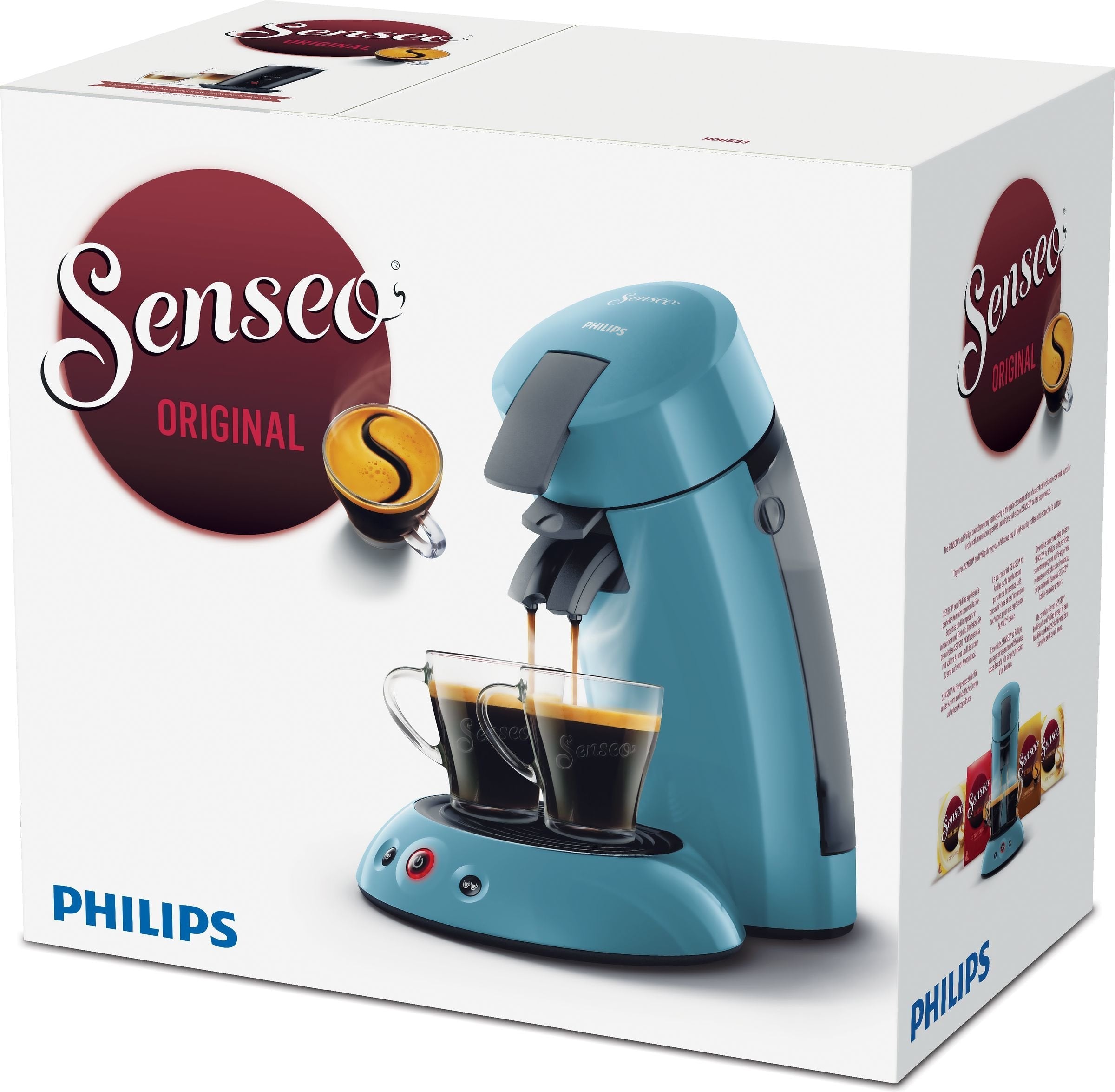 Machine à Café Senseo Original – Bleu, 0,7 L, 1450 W, HD6553/21