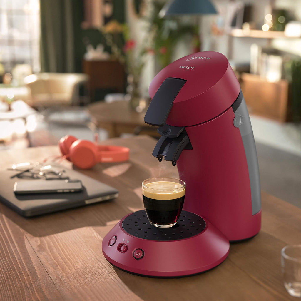 Machine à Café Senseo Original Plus – Rouge, Booster d'Arômes, CSA210/91